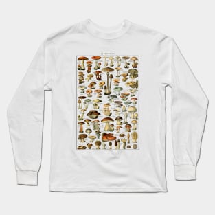 Antique Fungi Collection - Botanical Art Print Long Sleeve T-Shirt